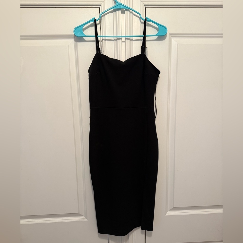 Express black body con dress